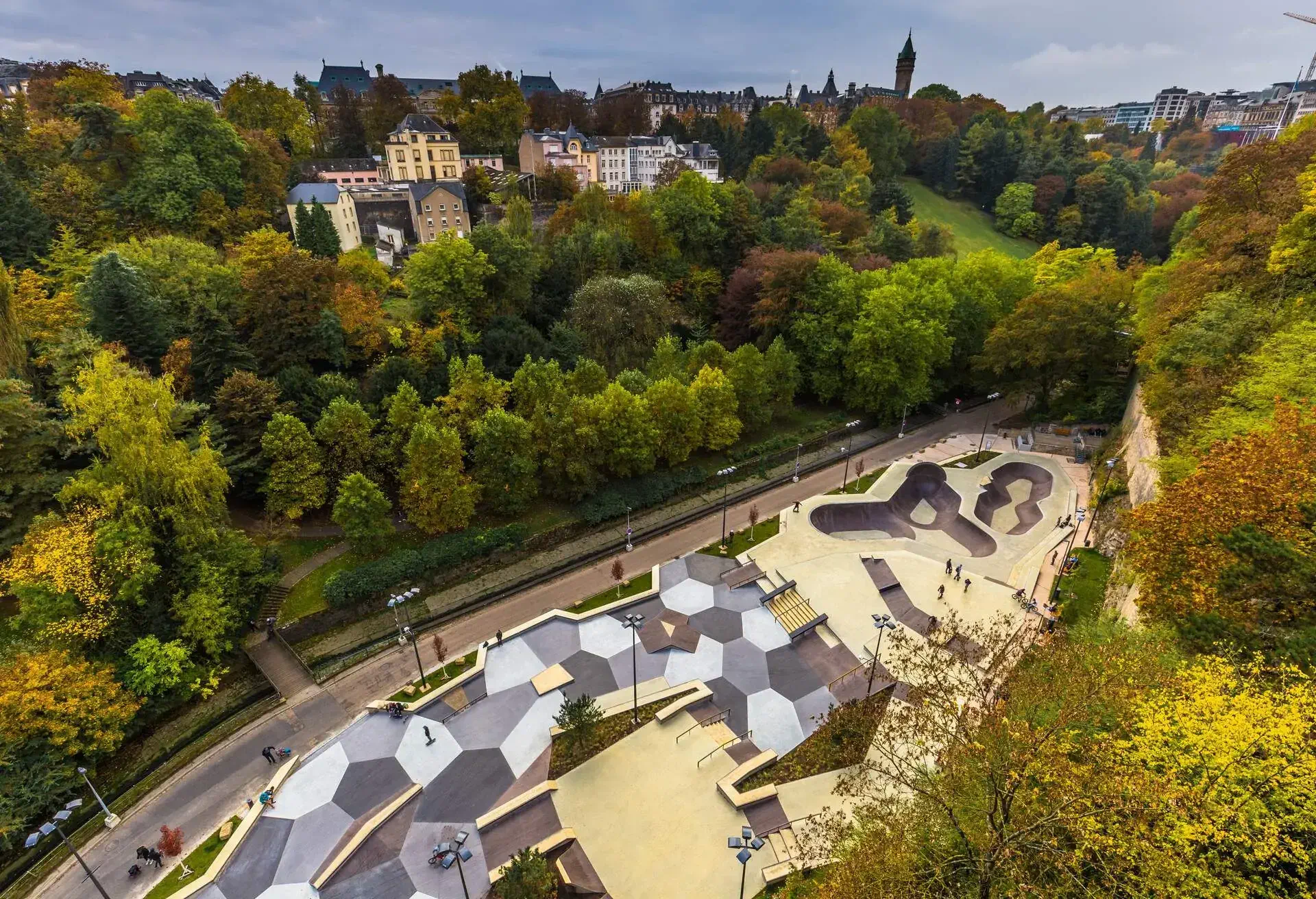 Luxembourg City, Luxembourg - October 22, 2016: Panorama of Luxembourg City