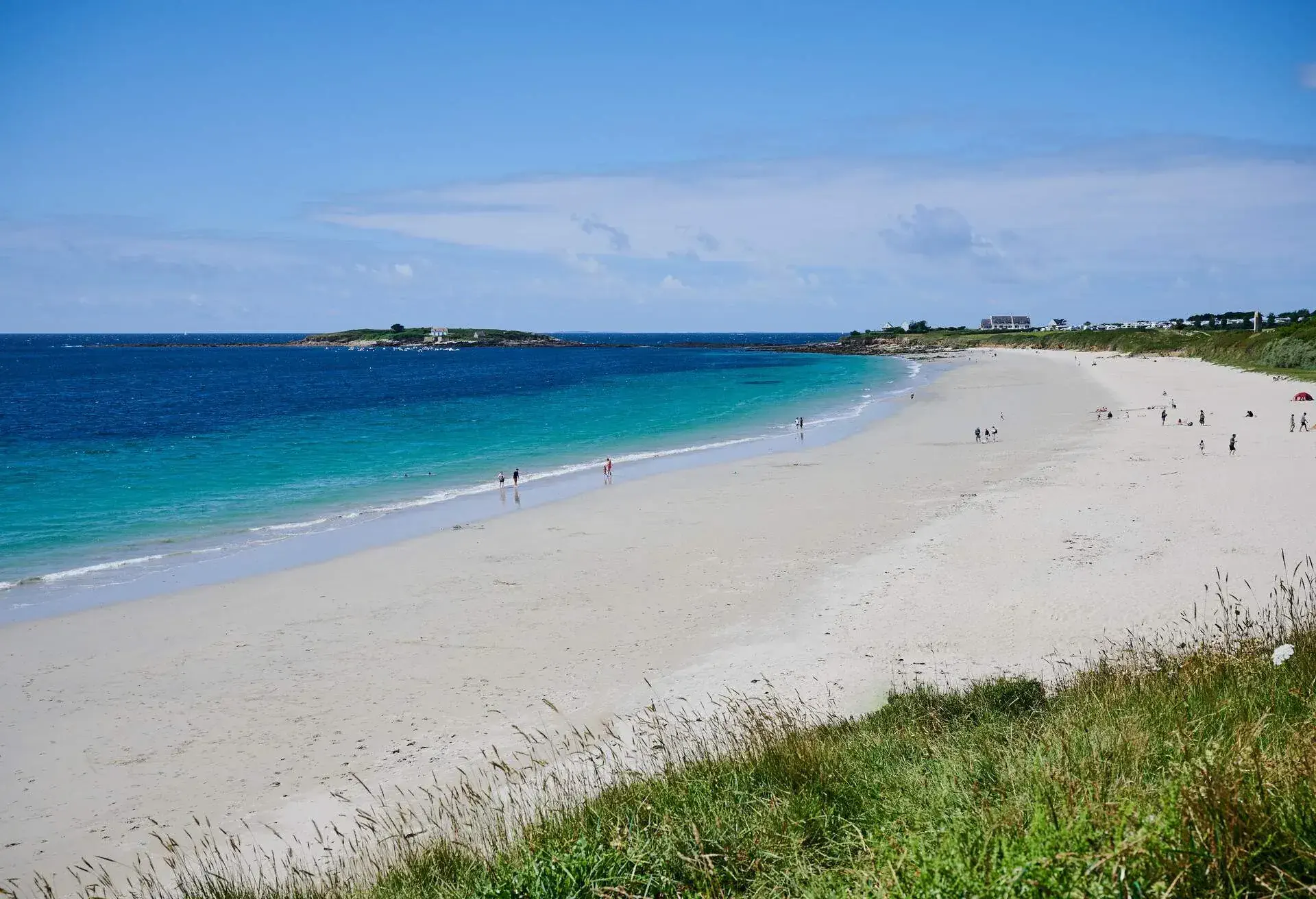beautiful Tahiti beach in the north of Brittany, France