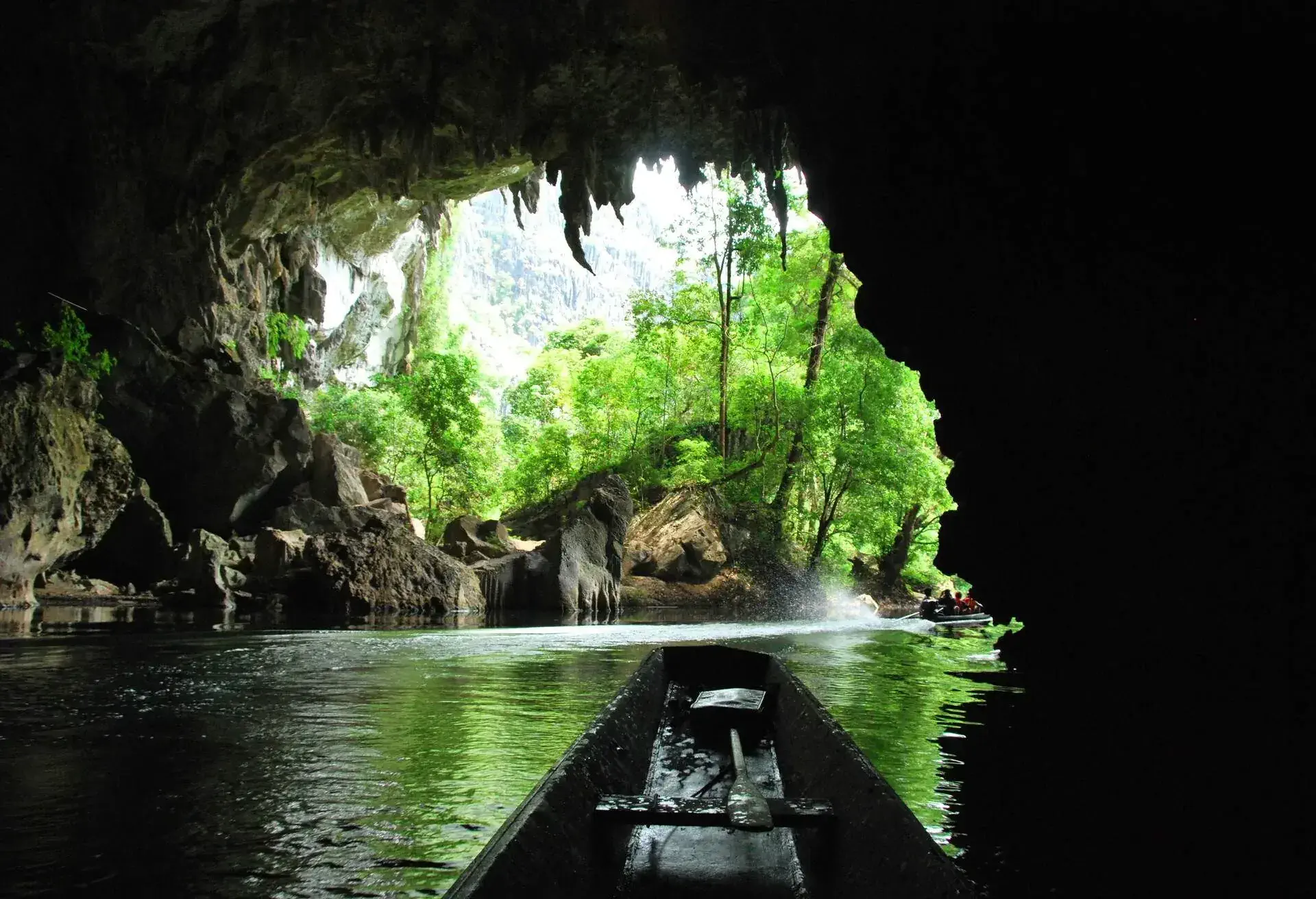 A boat ride through the Kong Lor Cave in central Laos; Shutterstock ID 664720591; Purpose: Product; Brand (KAYAK, Momondo, Any): Any
