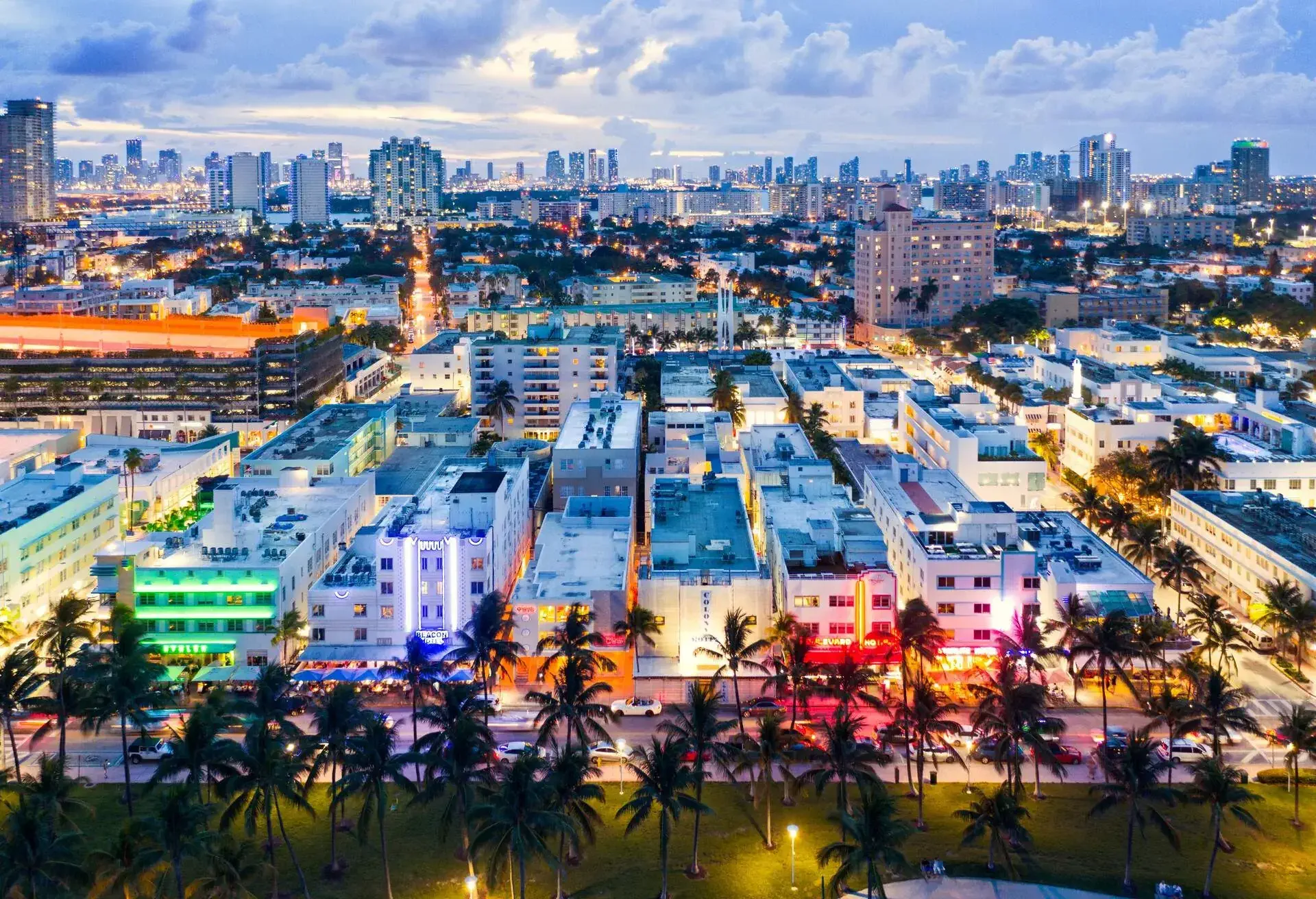 florida, miami city view
