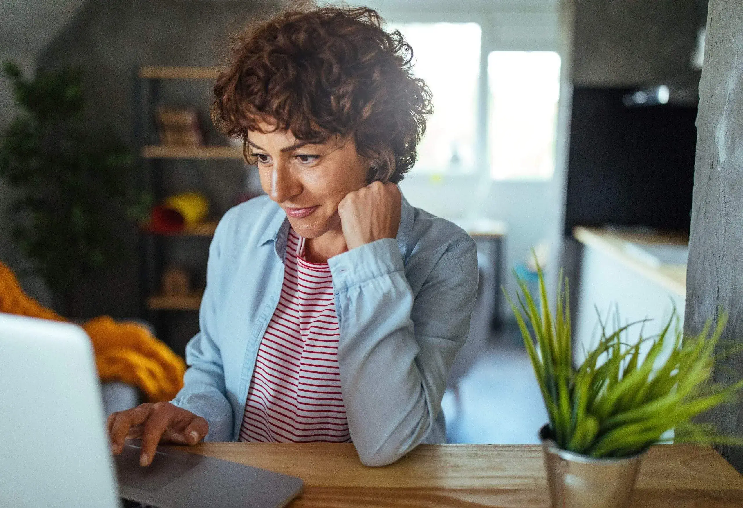 Person laptop work from home